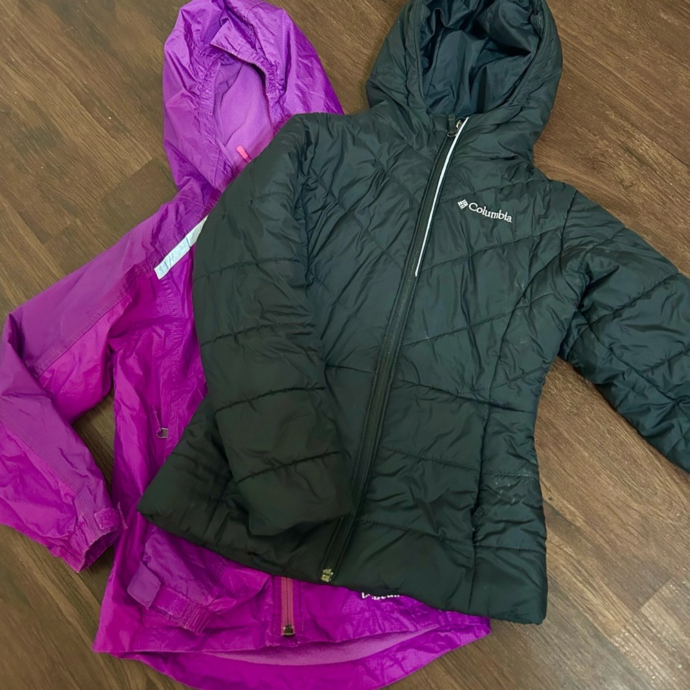 2 Girls Winter Coats, Columbia and Lands End